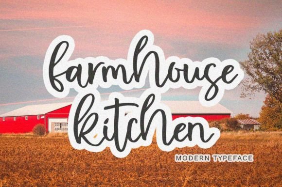 Farmhouse Kitchen: A Handwritten Font for Authentic Design