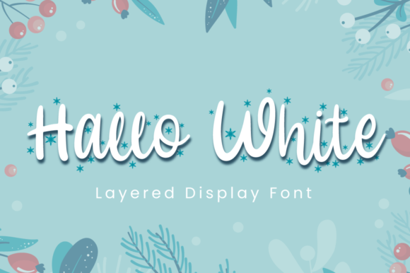 Hallo White: A Festive Font for Elegant Design