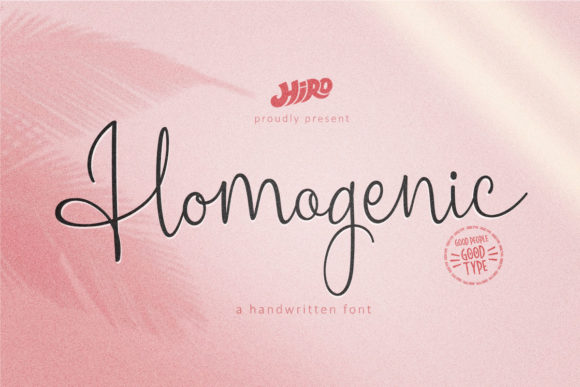 Homogenic: The Elegant Handwritten Font for Modern Design
