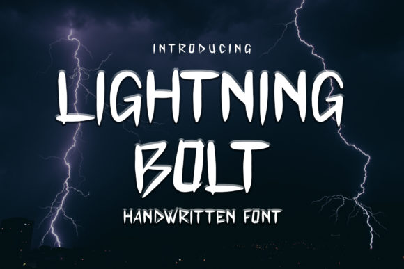 Lightning Bolt: A Unique Handwritten Font for Creative Design