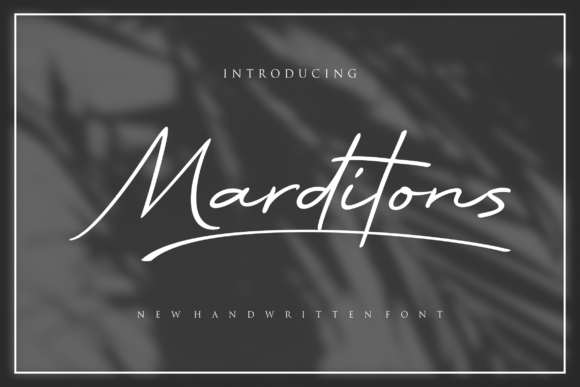 Marditons: A Typeface for Timeless Elegance